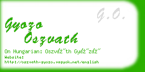 gyozo oszvath business card